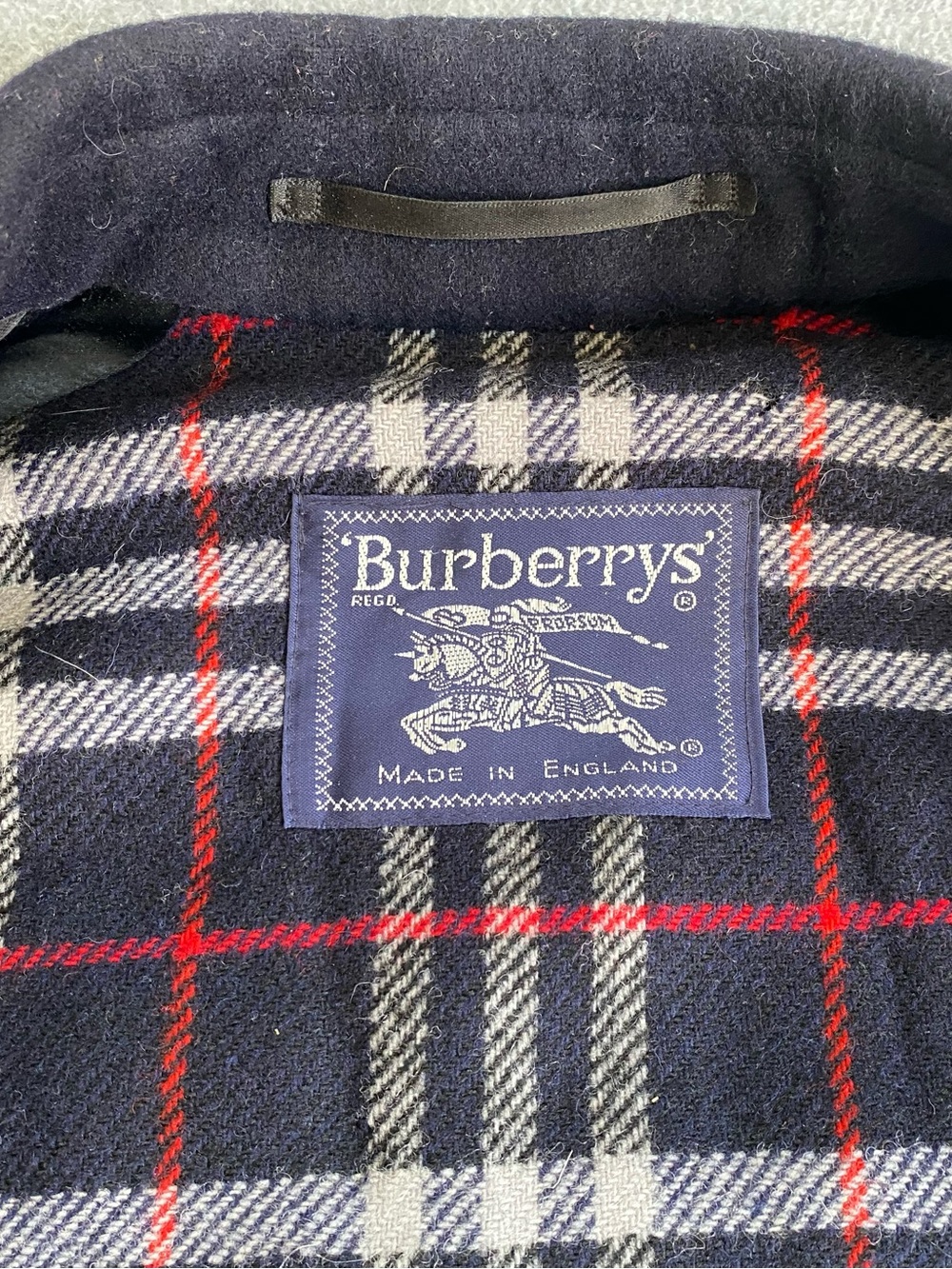 Vintage BURBERRYS' women's Jacket Wool Alpaca Nova Check Plaid Interior SZ Lg - Picture 12 of 16